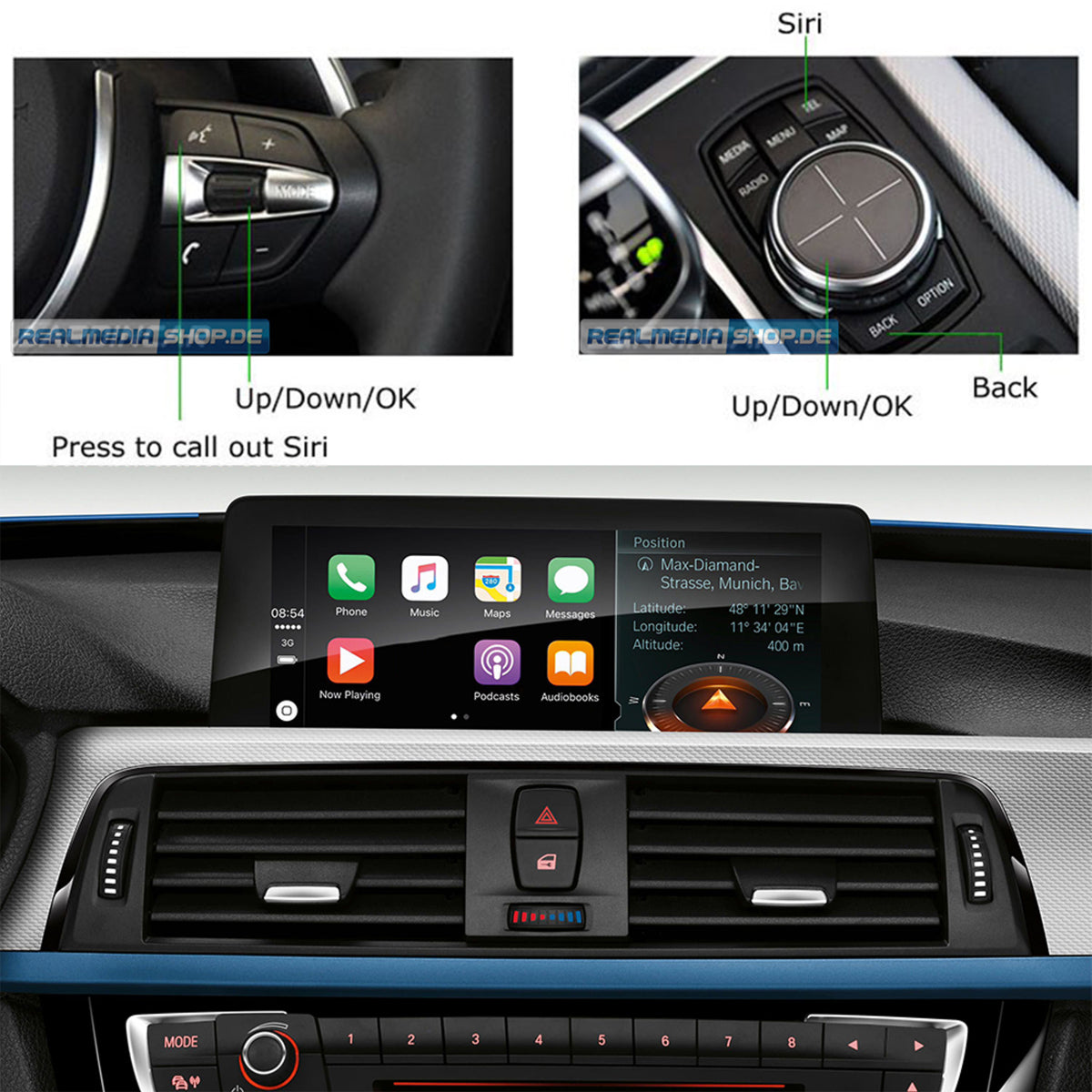 BMW CIC E81 E82 E87 E88 E90 E60 F10 E63 E84 F25 E70 E71 CarPlay AndroidAuto