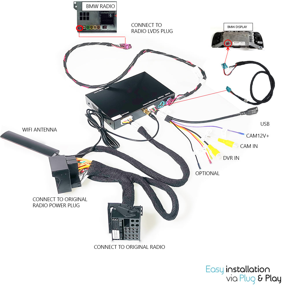 BMW EVO F20 F22 F30 F32 G11 G30 G32 F12 F48 F25 G01 F45 CarPlay AndroidAuto