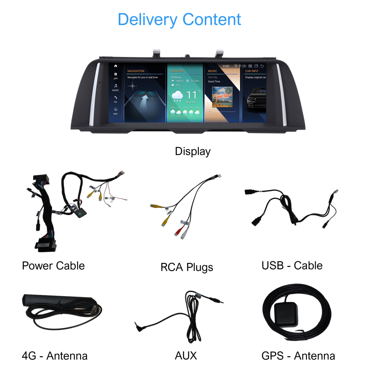 BMW F10 F11 CIC System 10.2" Touchscreen Android GPS Navigation CarPlay
