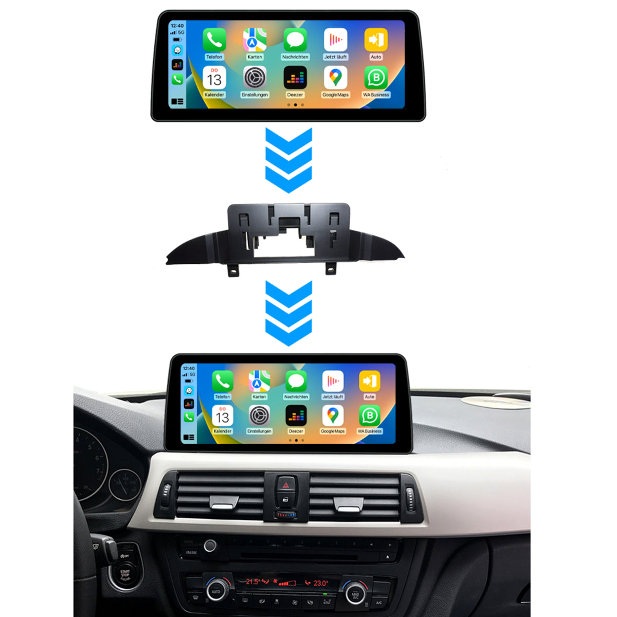 BMW F30 F31 F32 F34 F35 F36 NBT 12,3" Touchscreen Android GPS Navi Carplay
