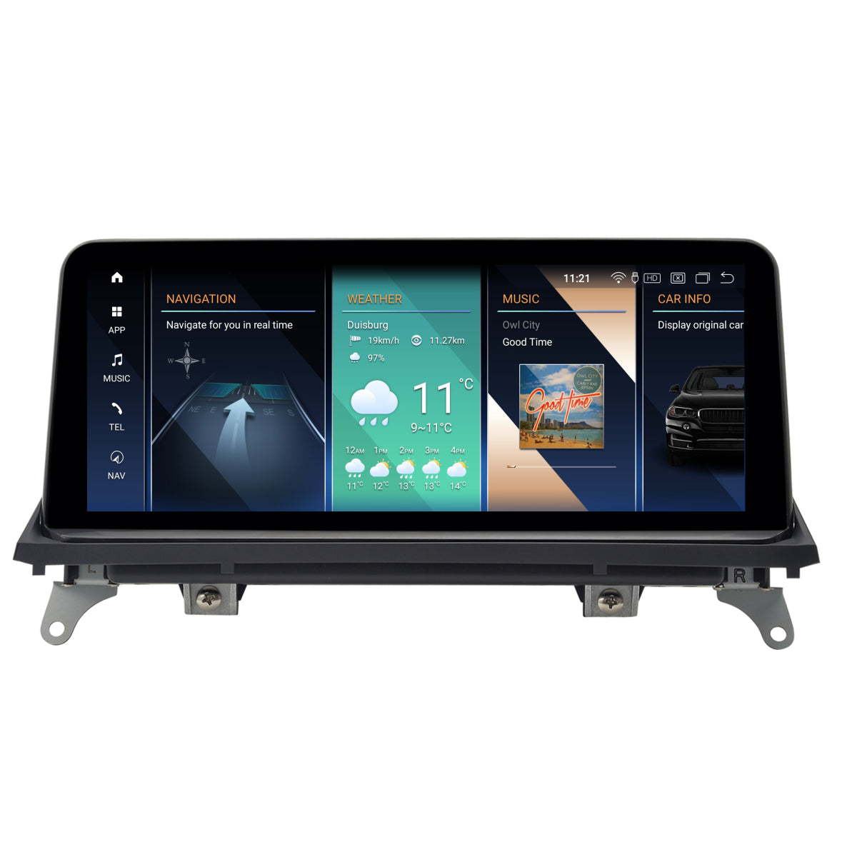 BMW X5 X6 E70 E71 CCC 10.2" Touchscreen Android GPS Navigation CarPlay