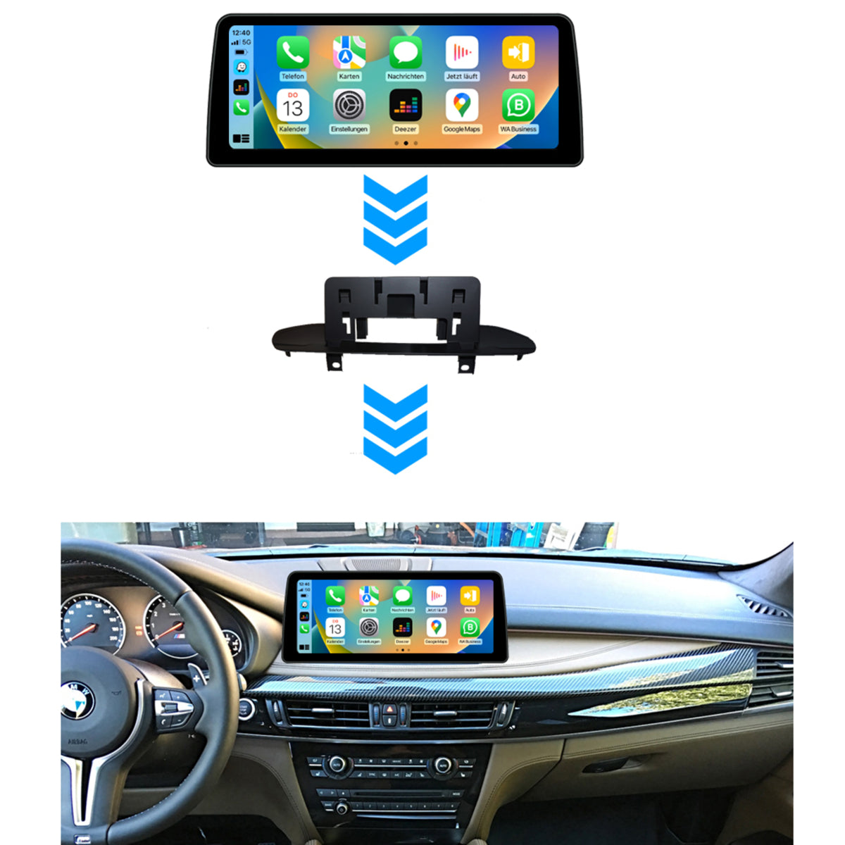 BMW X5 X6 F15 / F16 NBT 12,3" Touchscreen Android GPS Navigation CarPlay
