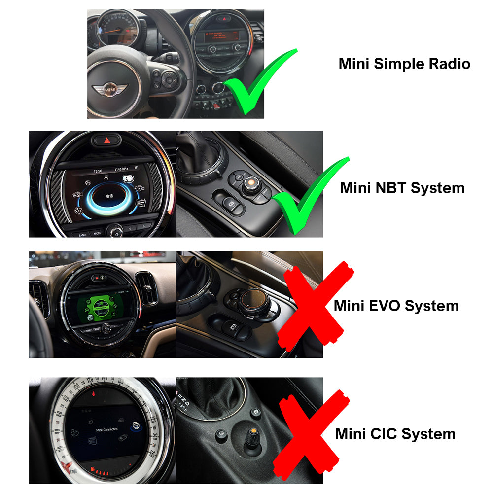 Mini F55 F56 F57 NBT 9 "Touchscreen Android Autoradio GPS Navigation Carplay